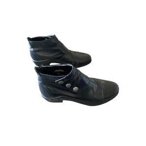 Ariat Women's Spat III Snap Ankle Riding Boots in Black Leather Size 8